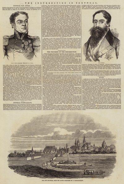 La insurrección en Portugal (grabado) de English School