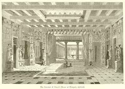 El interior de la casa de Pansa en Pompeya, restaurado de English School