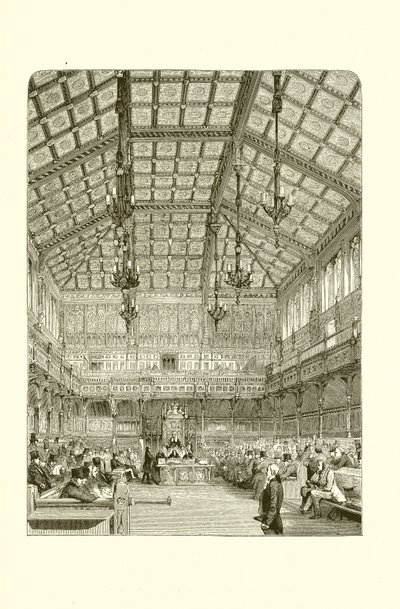 El interior de la Cámara de los Comunes de English School