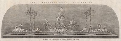 La Exposición Internacional; Plateau y candelabros de Messrs Cristofle de París de English School