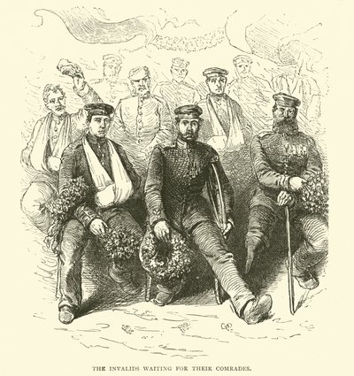 Los inválidos esperando a sus camaradas, 1871-2 de English School
