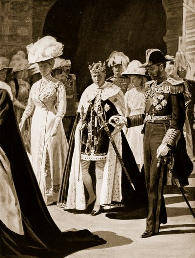 La investidura del Príncipe de Gales, 1911 de English School