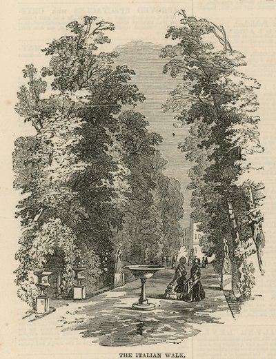 El Paseo Italiano en los Jardines de Vauxhall de English School