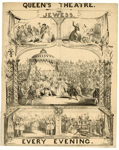 La Judía en el Teatro de la Reina, Londres. Anuncio de English School