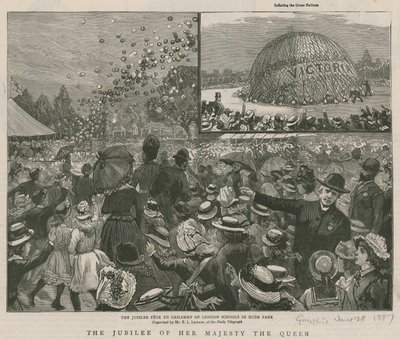 La Fiesta del Jubileo para los niños de las escuelas de Londres en Hyde Park de English School