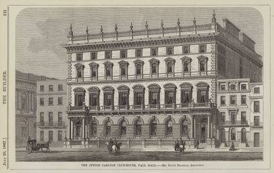 El Junior Carlton Club-House, Pall Mall (grabado) de English School