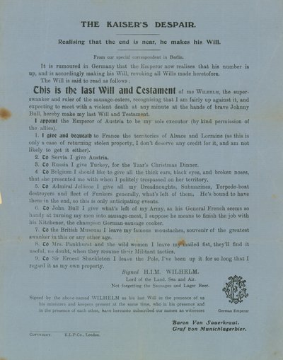 La desesperación del Kaiser de English School