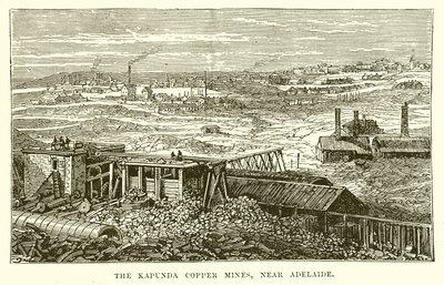 Las minas de cobre de Kapunda, cerca de Adelaida de English School