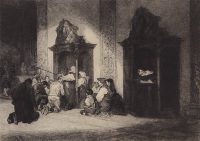 La Confesora Amable (litografía) de English School