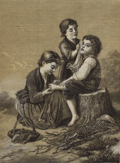Las amables hermanitas (grabado) de English School