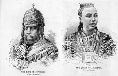 El rey y la reina de Abisinia, 1893 de English School