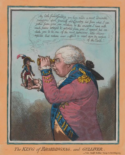 El Rey de Brobdingnag y Gulliver de English School
