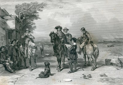 El Rey en su viaje a los Escoceses, grabado por Frederick. T. Heath, 1844 de English School