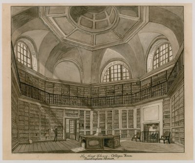 La Biblioteca del Rey, Sala Octagonal, Palacio de Buckingham de English School