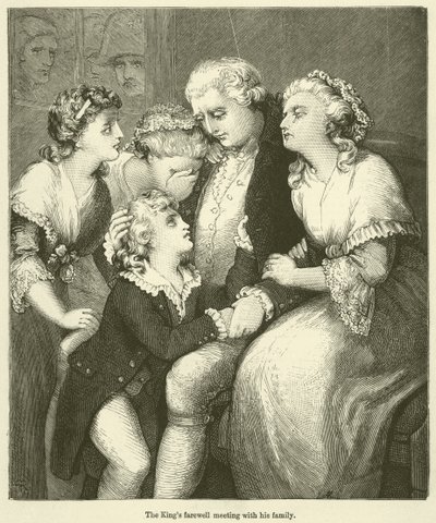 La despedida del rey con su familia de English School