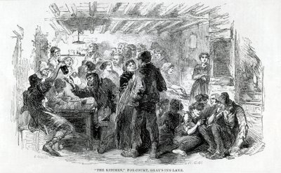 La cocina, Fox-Court Grays Inn Lane, 1851 de English School