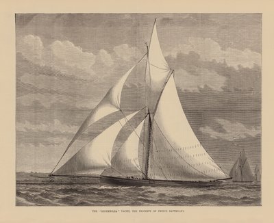 El yate "Kriemhilda", propiedad del príncipe Batthyany (grabado) de English School