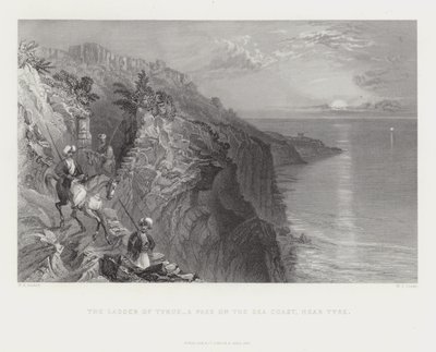 La escalera de Tiro - un paso en la costa del mar, cerca de Tiro de English School