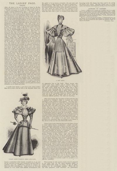La página de las damas, vestido (grabado) de English School