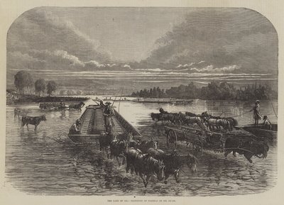 La Tierra del Petróleo, Transporte de Barriles en Oil Creek (grabado) de English School