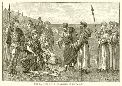 El Desembarco de San Agustín en Kent, 597 d.C. de English School