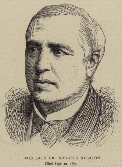 El Difunto Dr Auguste Nelaton (grabado) de English School