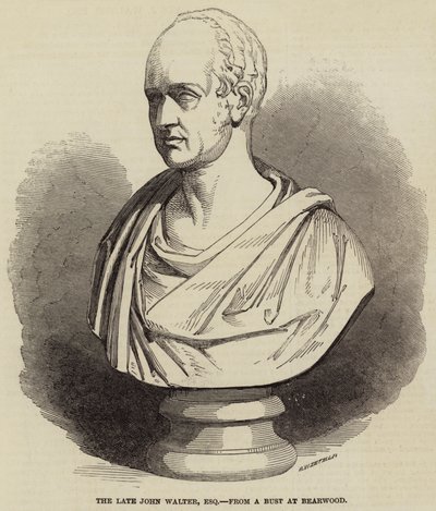 El difunto John Walter, Esquire, de un busto en Bearwood de English School
