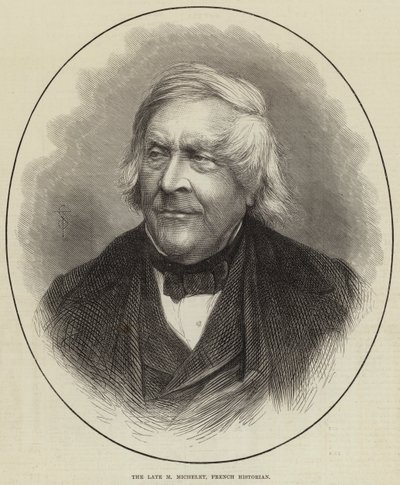 El difunto Sr. Michelet, historiador francés (grabado) de English School