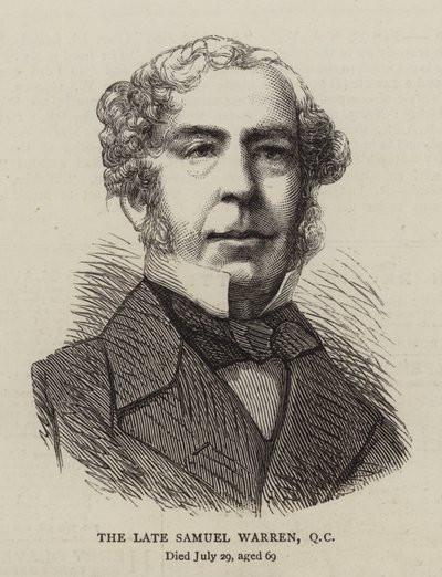 El Difunto Samuel Warren, QC (grabado) de English School