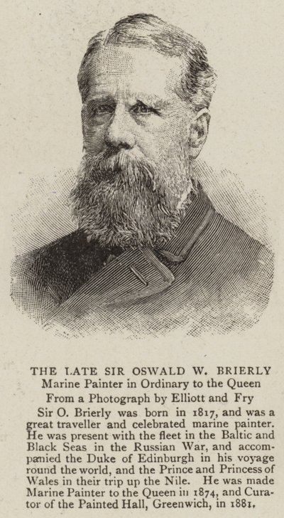 El difunto Sir Oswald W Brierly de English School