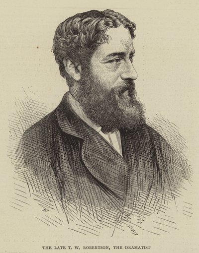 The Late T W Robertson, the Dramatist (grabado) de English School