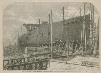 El barco de vapor Leviathan (Gran Eastern), mayo de 1856 de English School