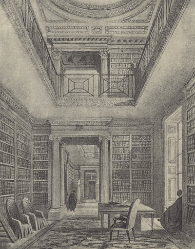 La biblioteca, 1844 (grabado) de English School