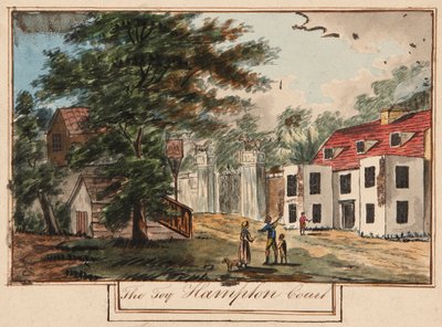 La Puerta del León y las Armas del Rey, c.1743 (acuarela sobre papel) de English School