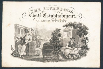 The Liverpool Cloth Establishment, tarjeta comercial de English School