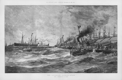 El muelle de desembarco de Liverpool, Merseyside de English School