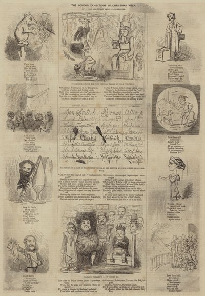 Las exposiciones de Londres en la semana de Navidad (grabado) de English School