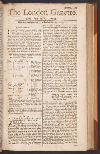 La Gaceta de Londres, número 5573, página 1 de English School
