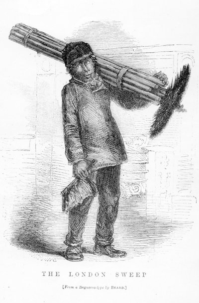 El barrendero de Londres, del daguerrotipo de Richard Beard, ilustración de 