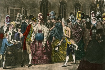 La Sala Larga en Bagnigge Wells en el apogeo de la popularidad en 1772 de English School