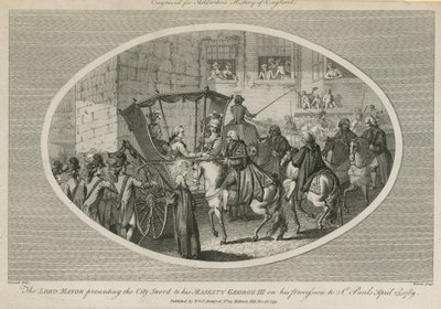 El Alcalde presentando la Espada de la Ciudad a Su Majestad Jorge III de English School