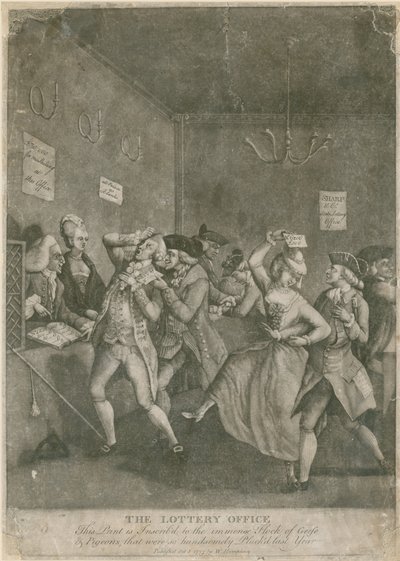 La oficina de lotería. 1777 de English School
