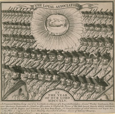 Los Asociadores Leales en el año 1745 de English School