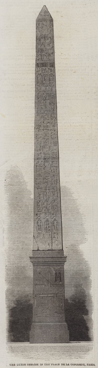 El Obelisco de Luxor en la Plaza de la Concordia, París de English School
