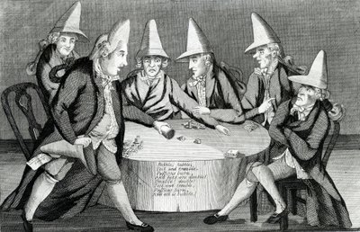 El Caldero Macaroni, publicado por M. Darly, 1772 de English School
