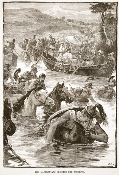Los macedonios cruzando el Jaxartes de English School