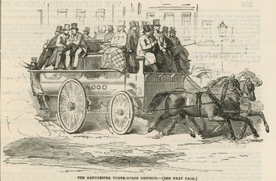 El ómnibus de tres caballos de Manchester de English School