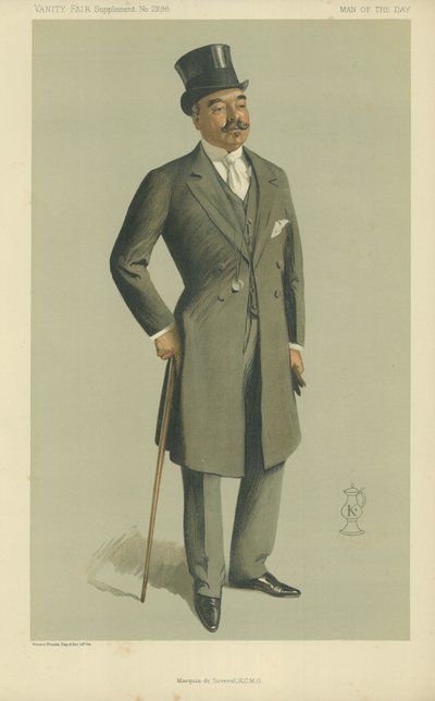El Marqués de Soveral, caricatura de la revista Vanity Fair, 13 de noviembre de 1912 de English School