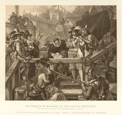 El Marqués de Montrose en el lugar de ejecución de English School