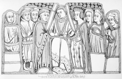 El matrimonio de Enrique VI y Margarita de Anjou, pub. por J. Carter Hamilton, 1793 de English School